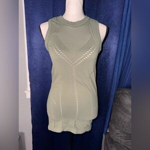 Athleta Olive Green Workout Oxygen Tank Top